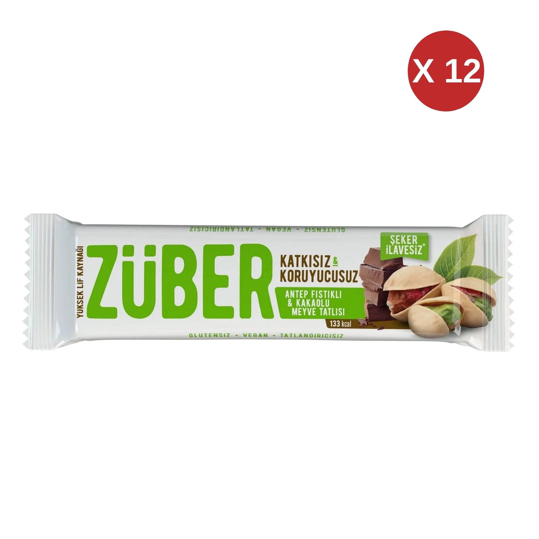  ZÜBER Antep Fıstık.ve Kak.Meyve Bar 40gr 12 ADET