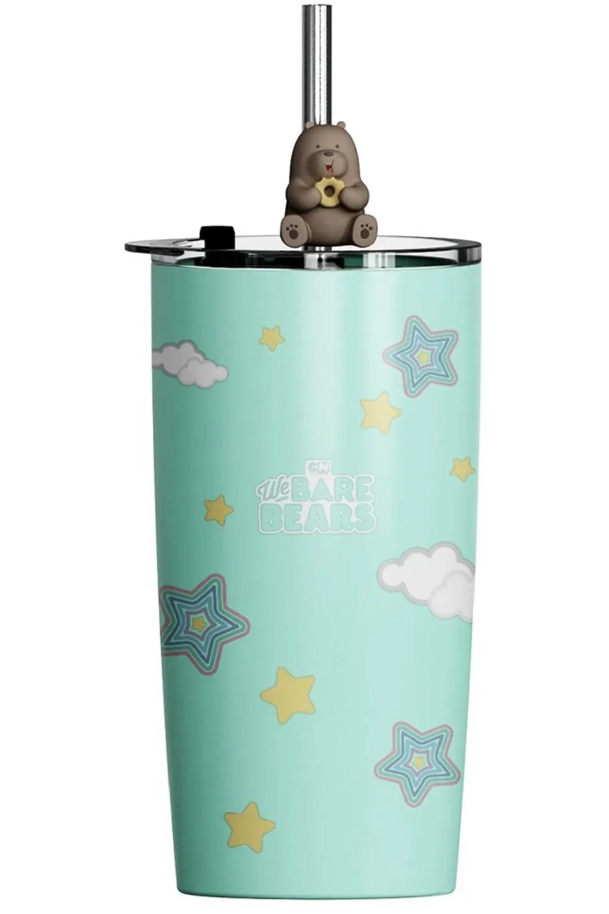 We Bare Bears Lisanslı Pipetli Termos (530Ml) 