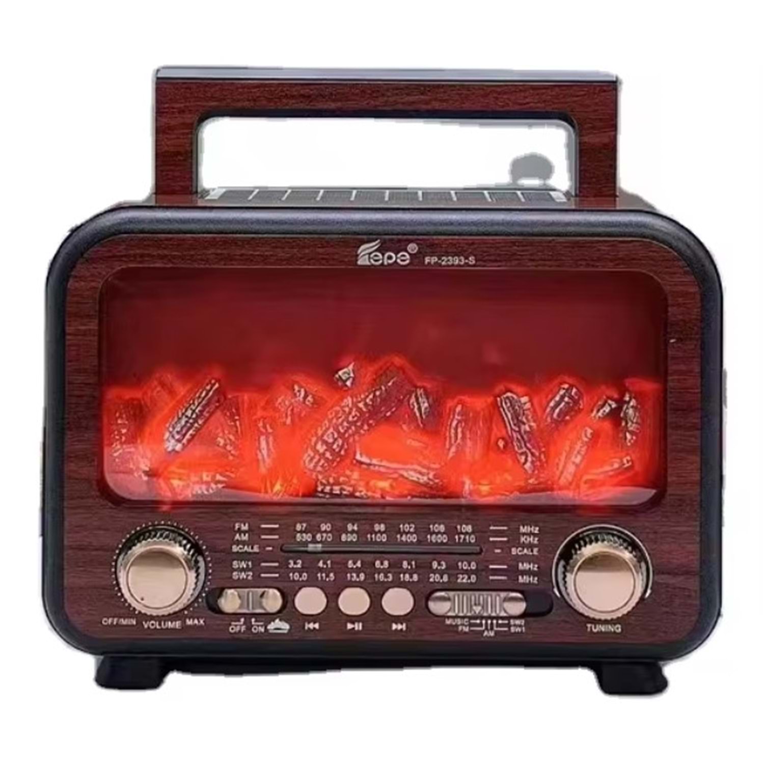 TELSAN FP-2393-S USB/SD/FM/BLUETOOTH ALEVLİ GÜNEŞ ENERJİLİ NOSTALJİ GÜÇLÜ SİNYAL MÜZİK KUTUSU