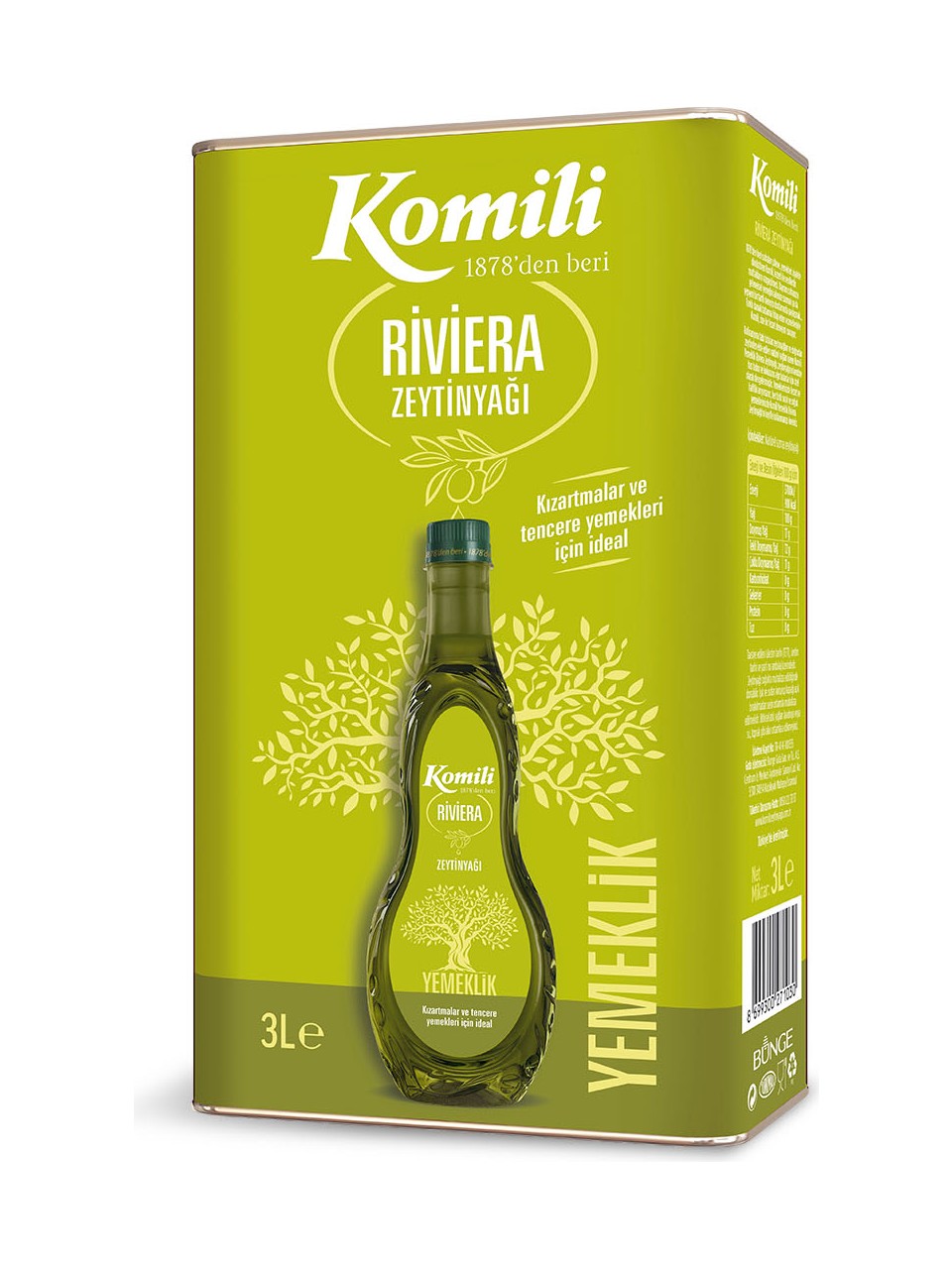 KOMİLİ YEMEKLİK RİVİERA TNK 3 L