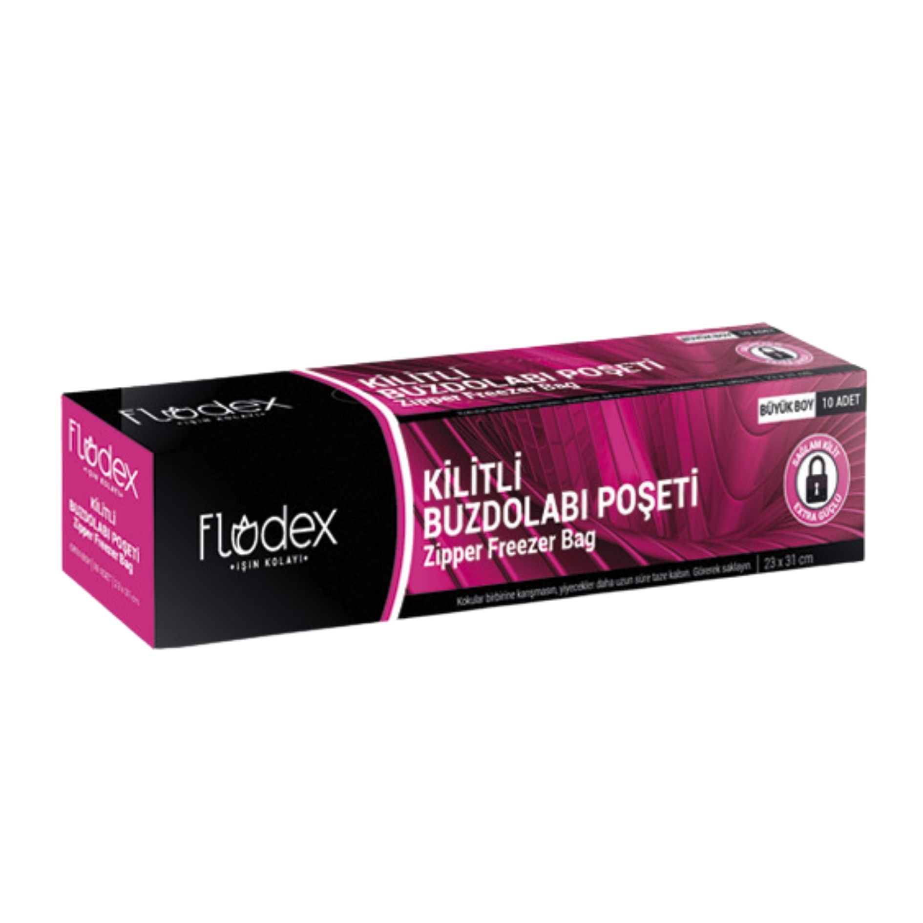 FLODEX KİLİTLİ BUZDOLABI POŞETİ BÜYÜK