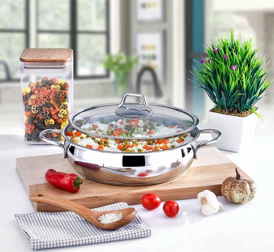 POLOCHEF PRB-126 PROLİNE ÇELİK BASIK TENCERE 26 CM