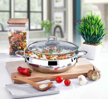 POLOCHEF HRD-128 ÇELİK TENCERE 28 CM 
