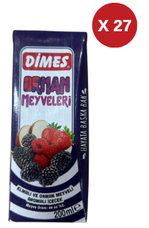 DİMES ORMAN MEYVELİ AROMALI İÇECEK 200 ML 27 ADET