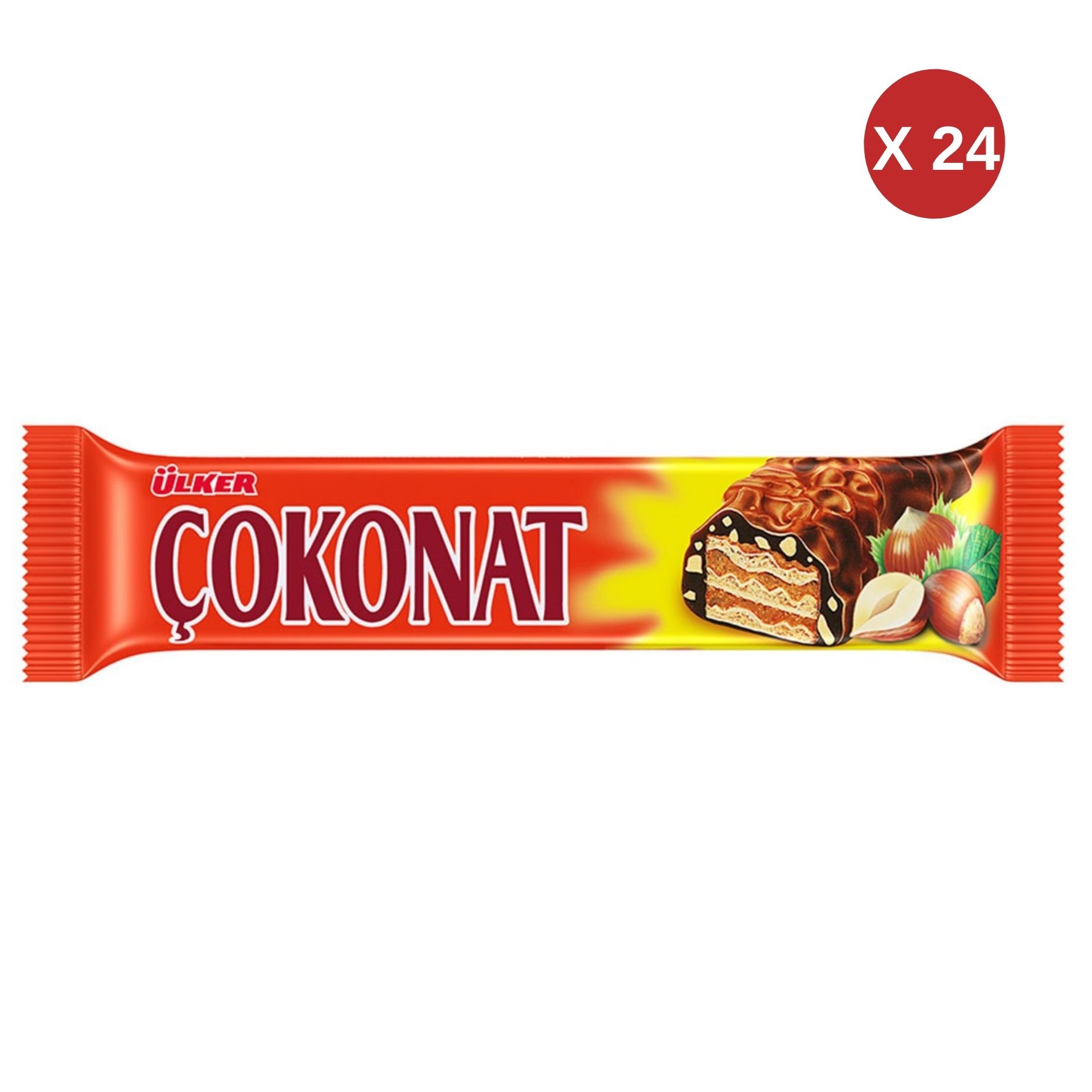 ÜLKER ÇOKONAT KAPL.GOFRET 33 GR (24 ADET)