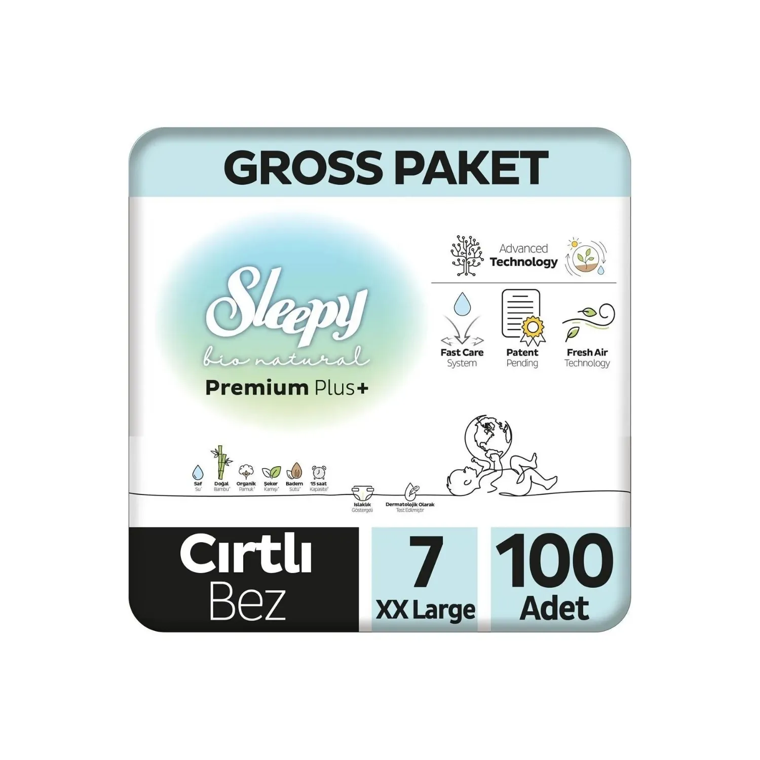 SLEEPY BIO NATURAL GROSS XXL 100 ADET