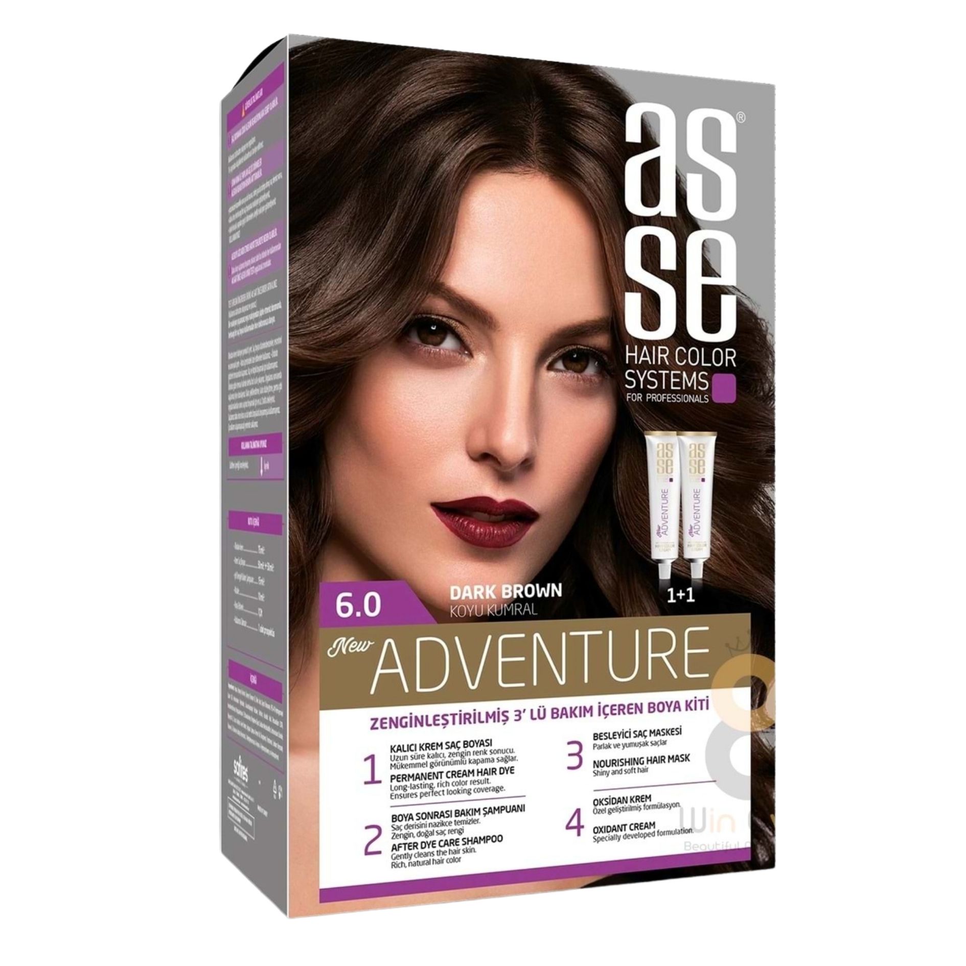 ASSE (6.0) SAÇ RENKLERİ SETİ KOYU KUMRAL (50+50 ML