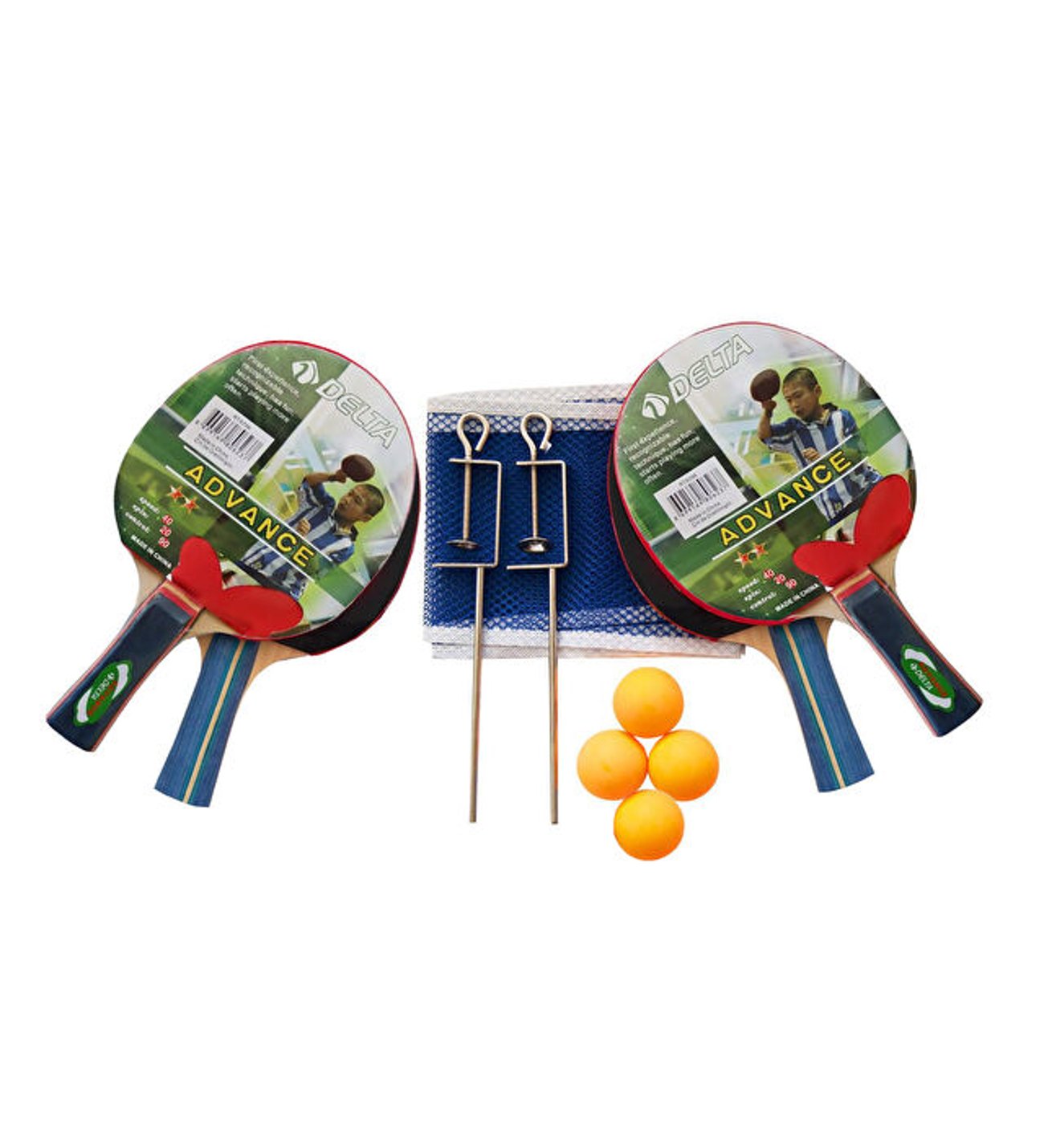 STT 898 DELTA MASA TENİSİ SETİ 4 RAKET 4 TOP AĞ-D